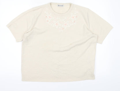 Berkertex Womens White   Pullover Jumper Size 14