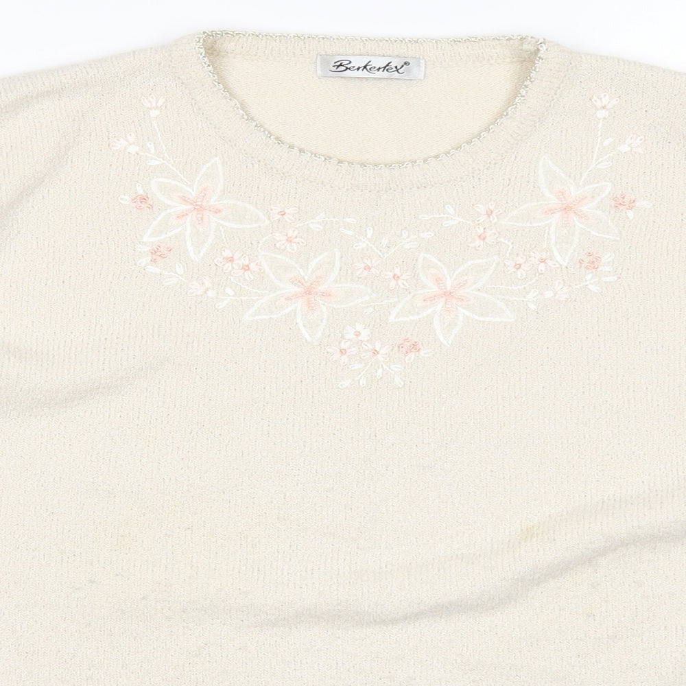 Berkertex Womens White   Pullover Jumper Size 14