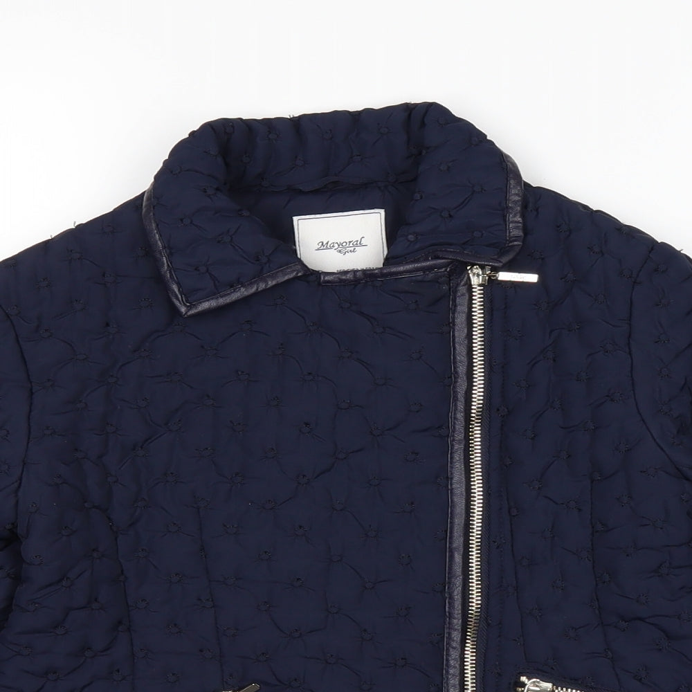 Mayoral Womens Blue   Rain Coat Coat Size S