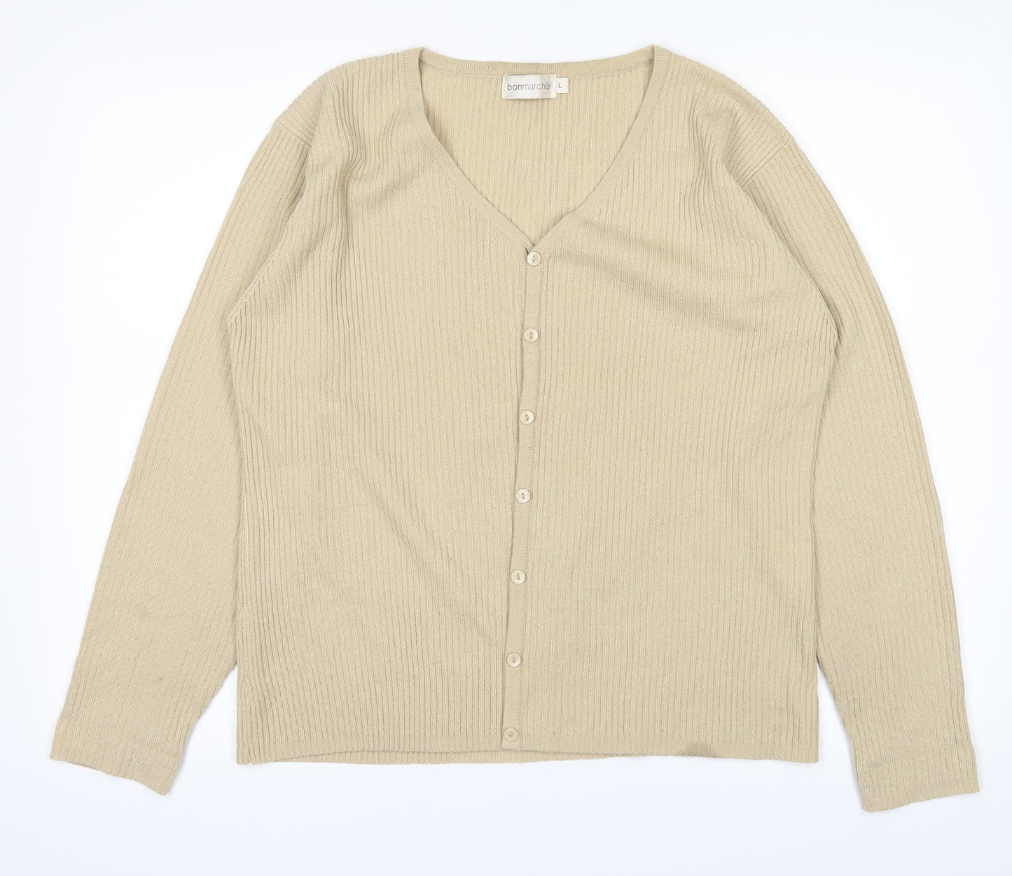 Bonmarché Womens Beige   Cardigan Jumper Size L