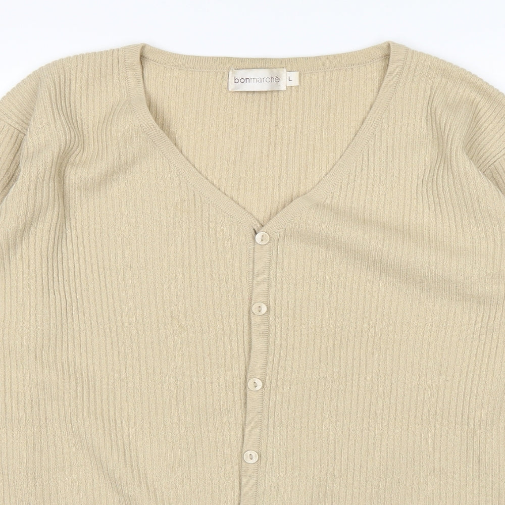 Bonmarché Womens Beige   Cardigan Jumper Size L