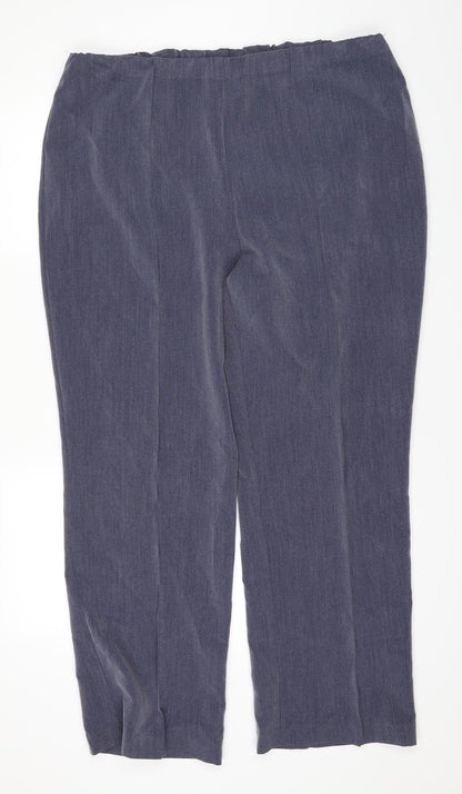 Womens UK Size 20 Preworn Regular Fit  Purple Trousers
