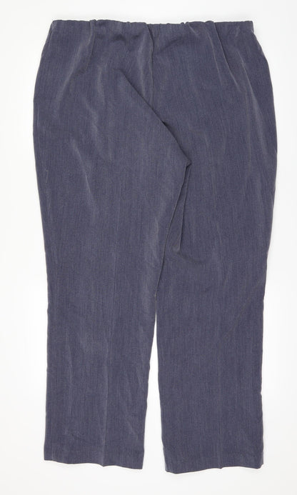 Womens UK Size 20 Preworn Regular Fit  Purple Trousers
