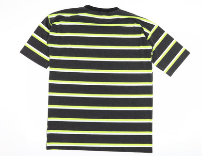 Lasula Womens Grey Striped  T-Shirt Dress  Size 10