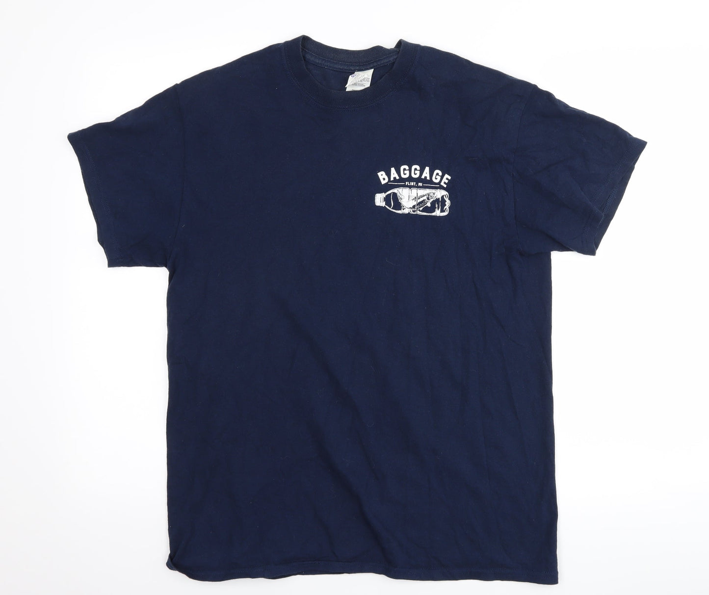 Mens UK Size M Gildan Blue  T-Shirt