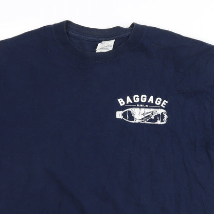 Mens UK Size M Gildan Blue  T-Shirt