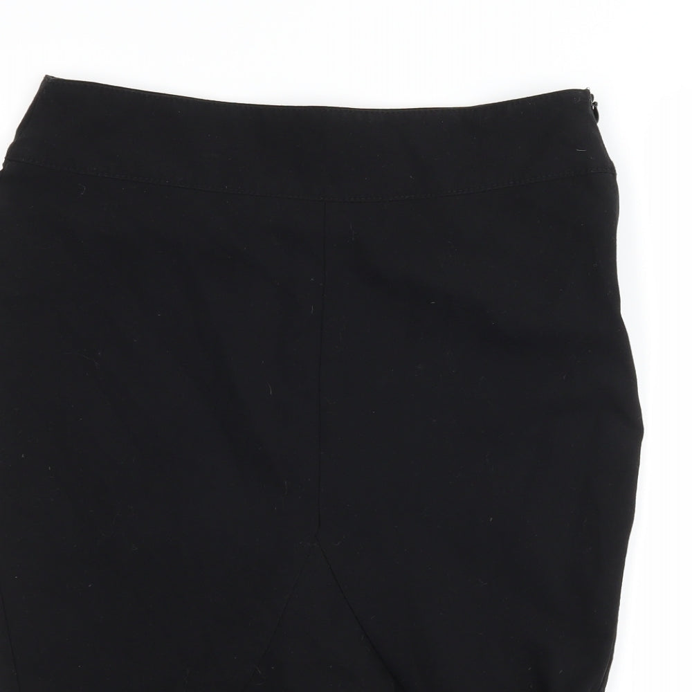 Close-up detail of Ad Lib women’s black tulip skirt, size UK 8