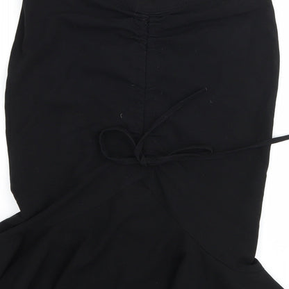 Brand and care label for Ad Lib women’s black tulip skirt, size UK 8