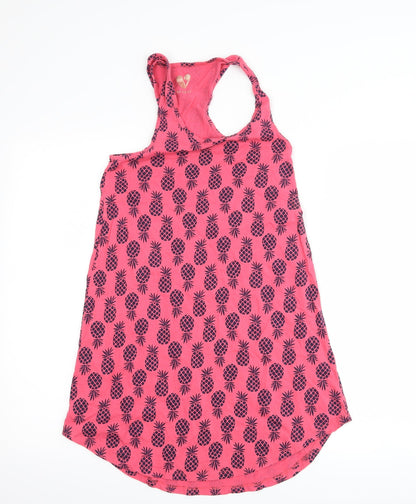 Very Womens Pink   Tank Dress  Size 8  - pineapple