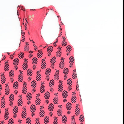 Very Womens Pink   Tank Dress  Size 8  - pineapple