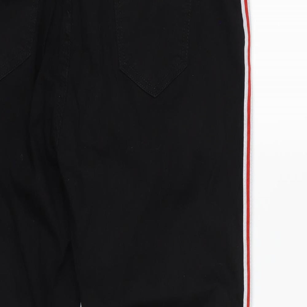 Womens UK Size XL Preworn Regular Fit Bootcut Black Jeans