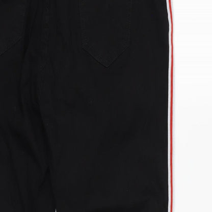Womens UK Size XL Preworn Regular Fit Bootcut Black Jeans