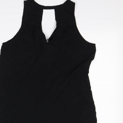 Womens UK Size XS Gap Black Basic Tank