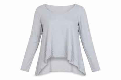 Front view of Phase Eight women’s grey pullover sweatshirt, size UK 8