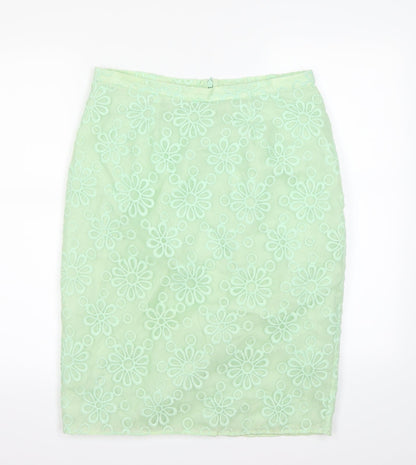 M&Co Womens Green   A-Line Skirt Size 12