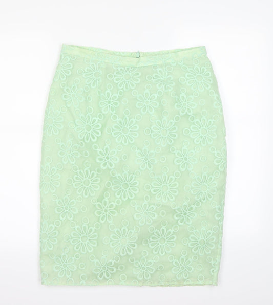 M&Co Womens Green   A-Line Skirt Size 12