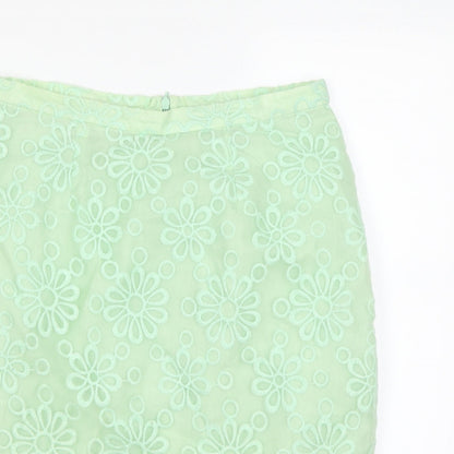 M&Co Womens Green   A-Line Skirt Size 12