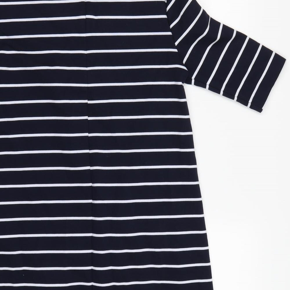 Basic Womens Blue Striped  Bodycon  Size XS