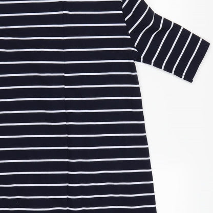 Basic Womens Blue Striped  Bodycon  Size XS