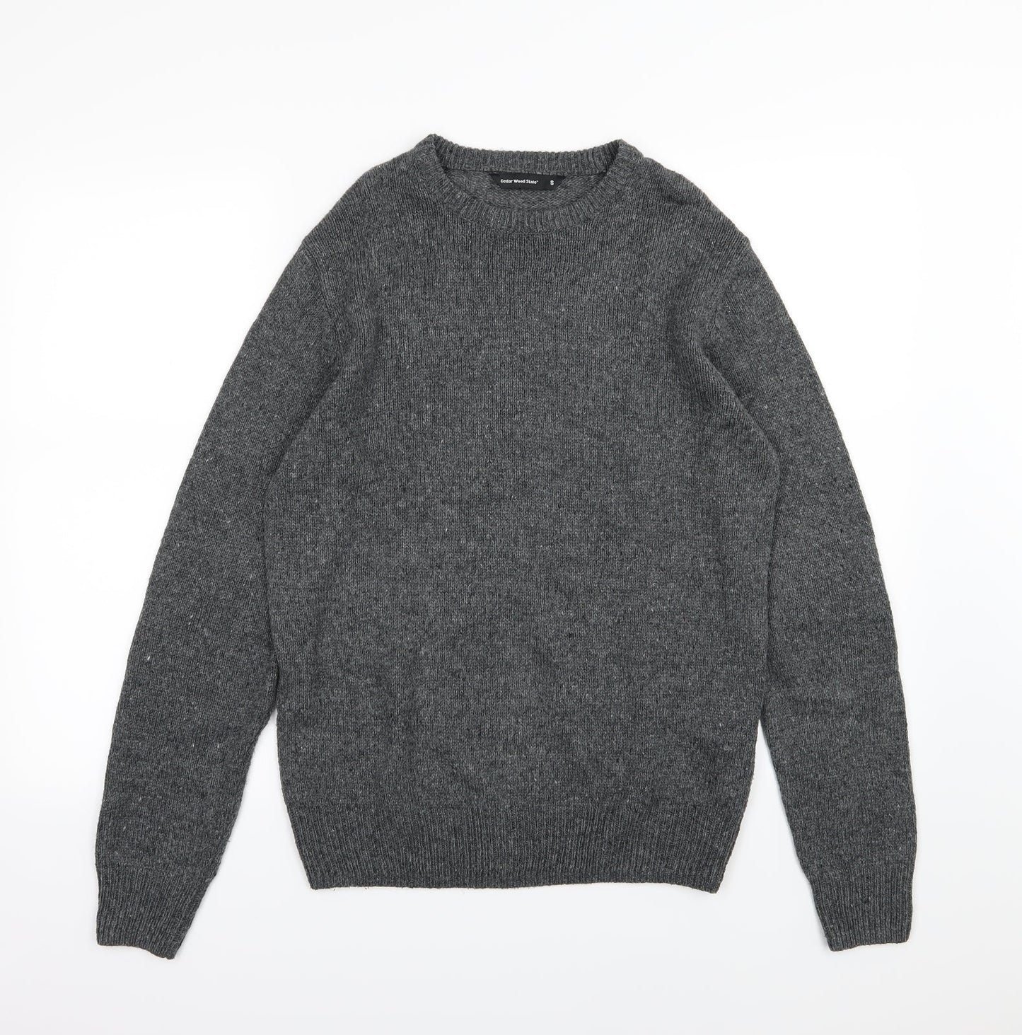 Cedar Wood State Mens Grey  Knit Pullover Jumper Size S