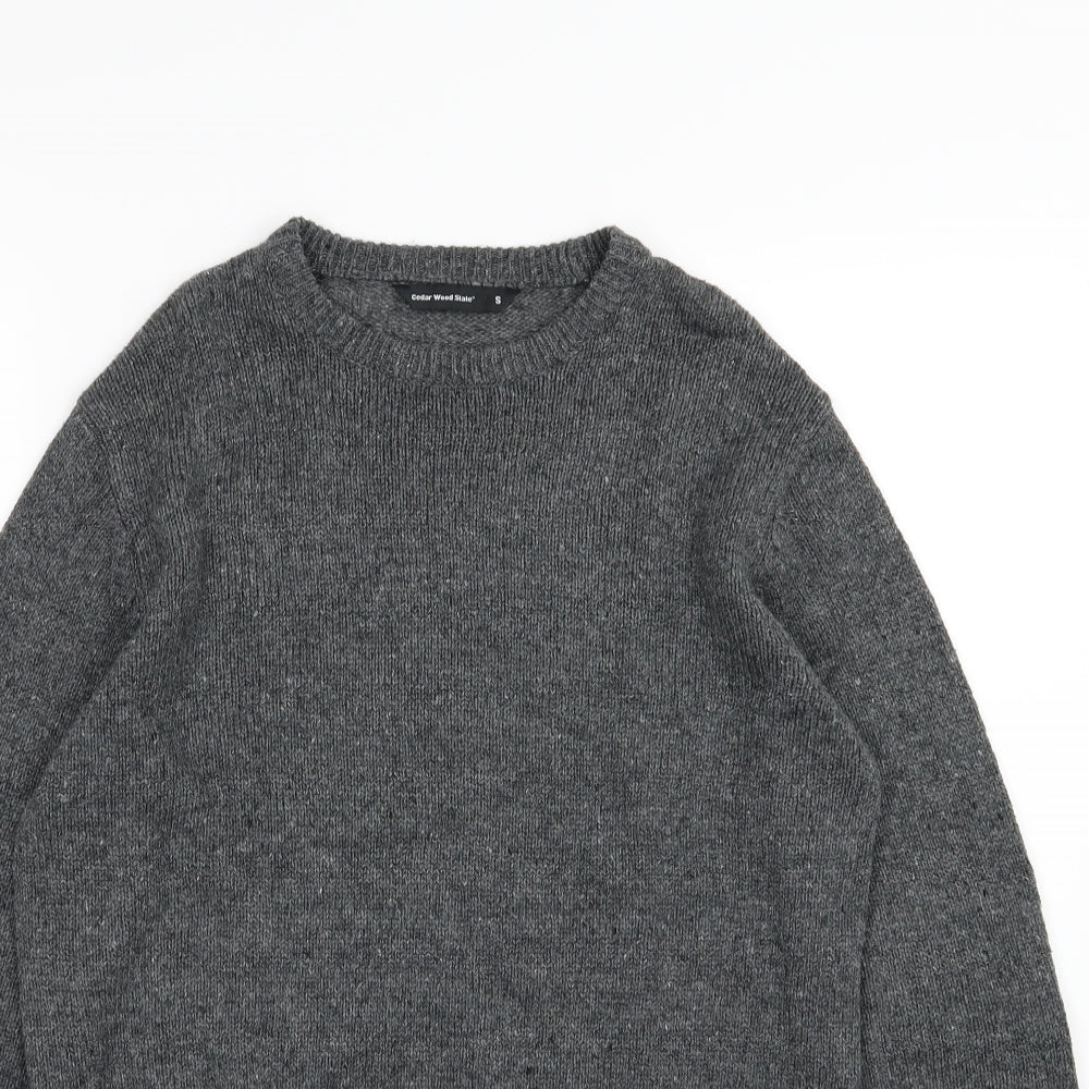 Cedar Wood State Mens Grey  Knit Pullover Jumper Size S