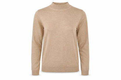 Front view of Brave Soul women’s brown knit jumper, size UK 12