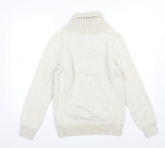 H&M Mens Beige  Knit Pullover Jumper Size S