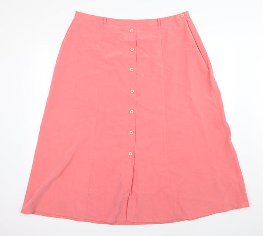 First Avenue Womens Pink   A-Line Skirt Size 38 in