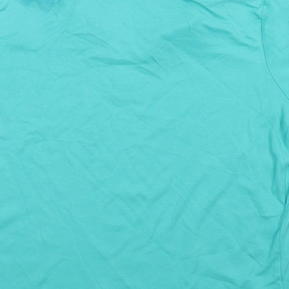 EWM Womens Blue  Jersey Basic T-Shirt Size L