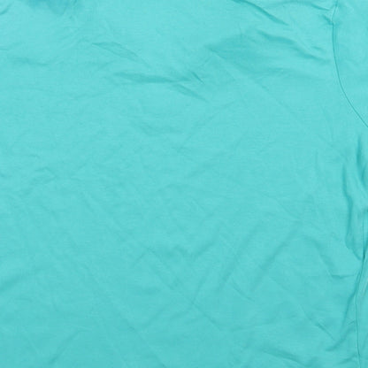 EWM Womens Blue  Jersey Basic T-Shirt Size L