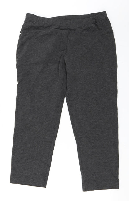 James Lakeland Womens Grey   Cropped Trousers Size L L26 in