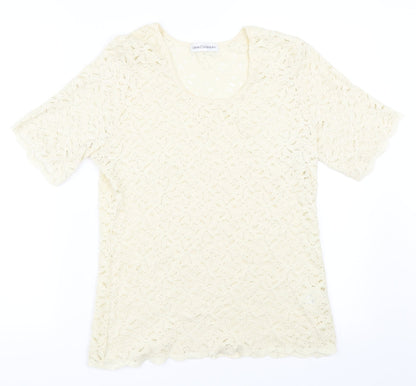 Gray & Osbourn Womens Ivory   Basic T-Shirt Size M