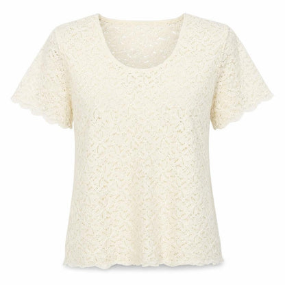 Gray & Osbourn Womens Ivory   Basic T-Shirt Size M