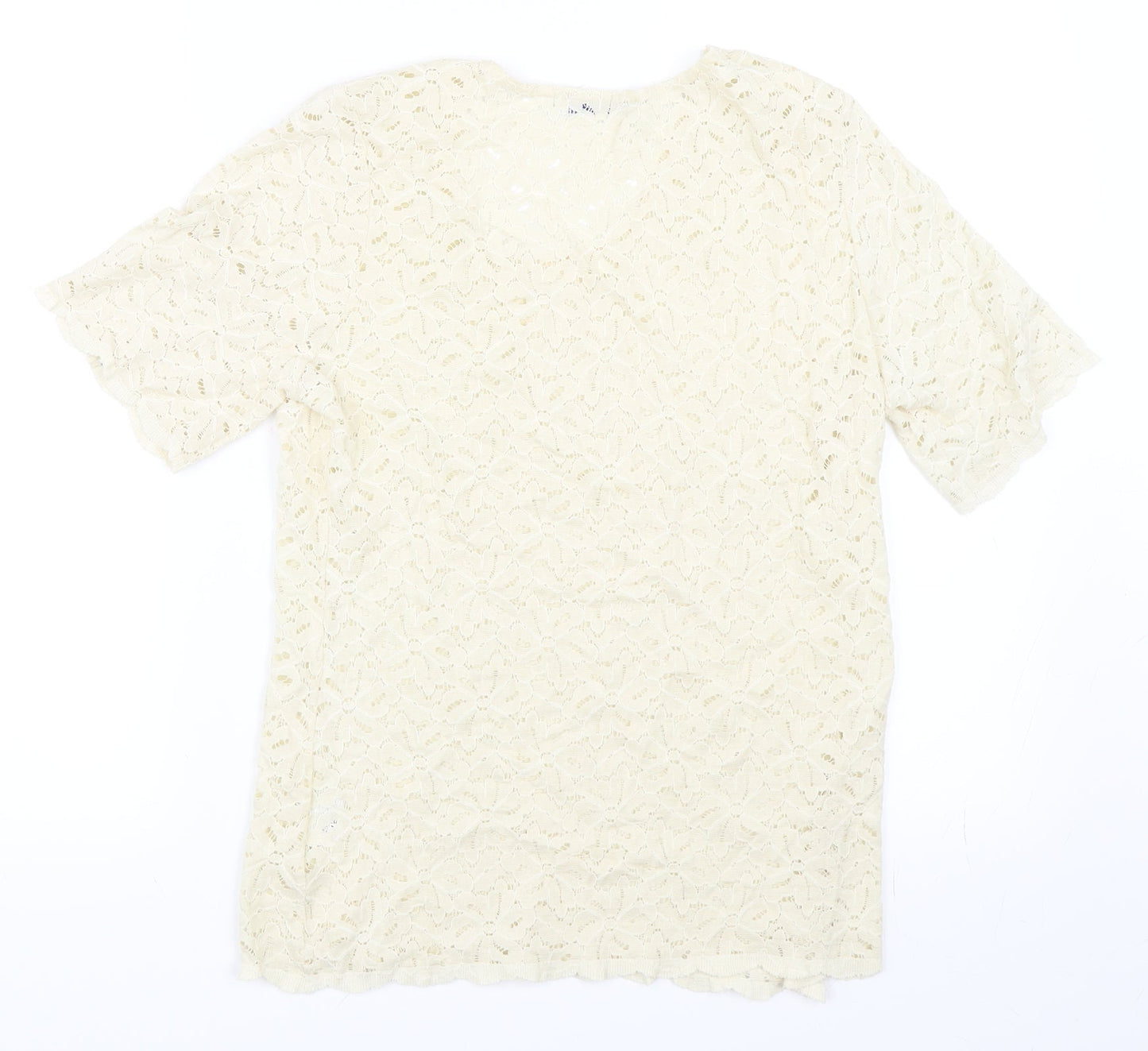 Gray & Osbourn Womens Ivory   Basic T-Shirt Size M