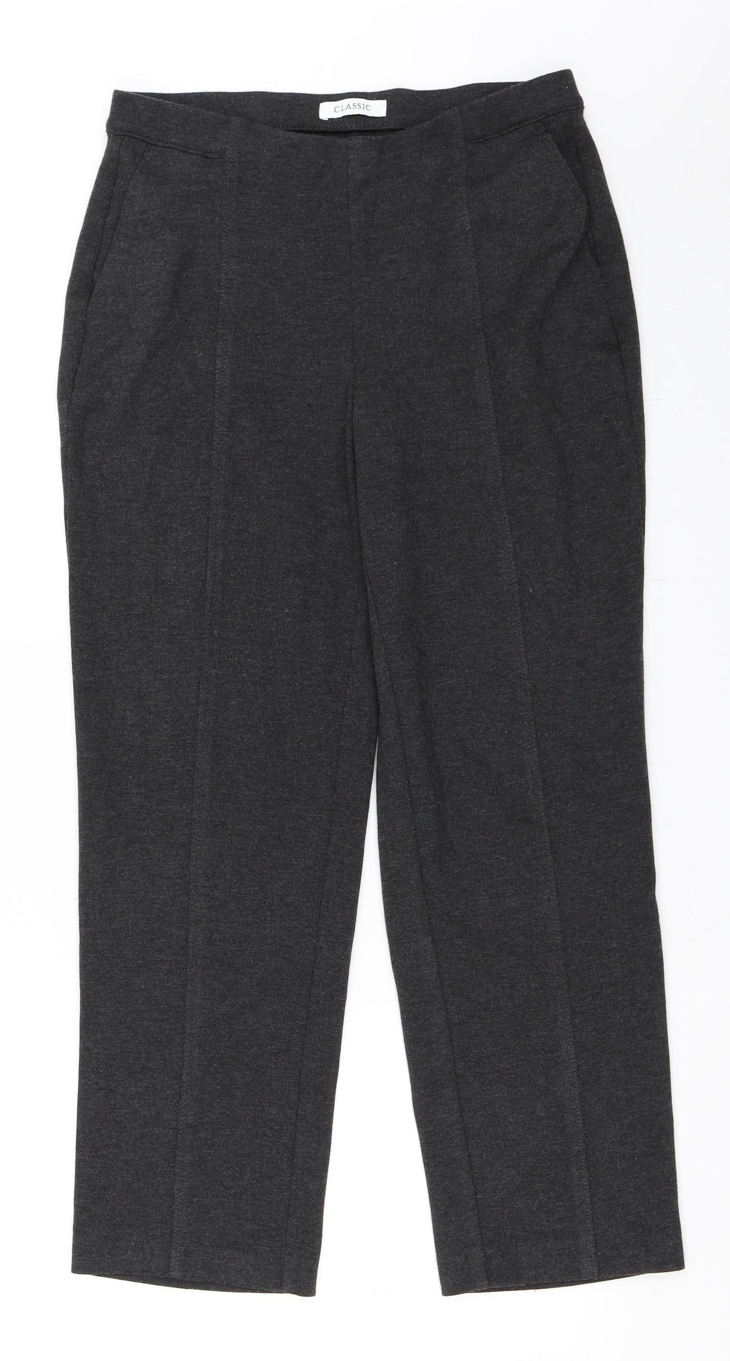 Womens UK Size 12 Marks and Spencer Regular Fit  Grey Trousers