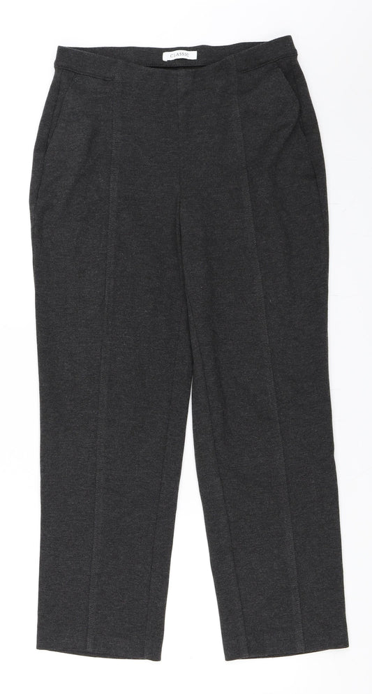 Womens UK Size 12 Marks and Spencer Regular Fit  Grey Trousers
