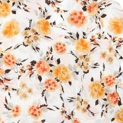 EWM Womens White Floral  Basic Blouse Size 22