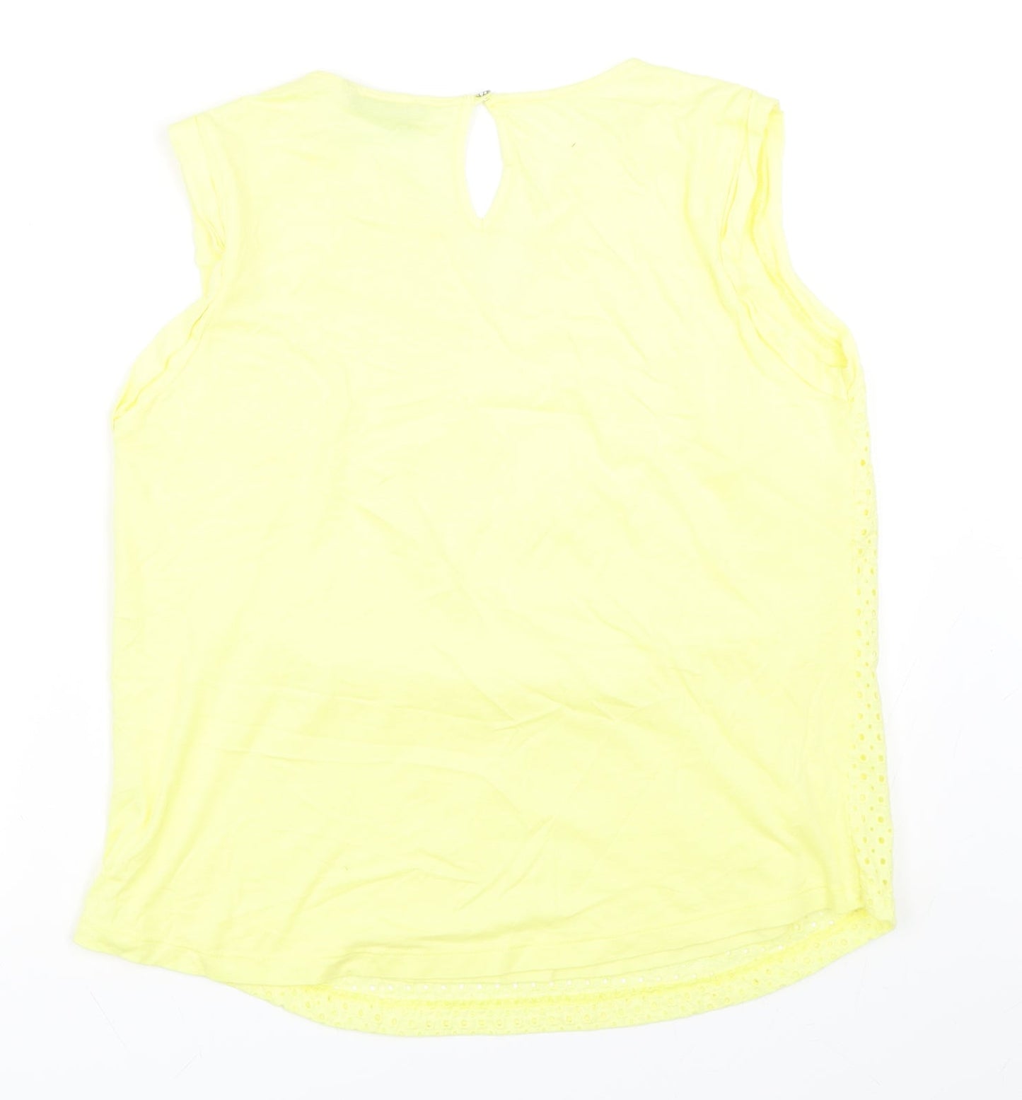 Womens UK Size M Marks and Spencer Yellow Basic Tank