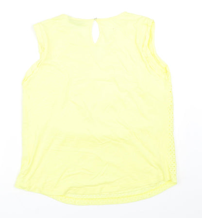 Womens UK Size M Marks and Spencer Yellow Basic Tank