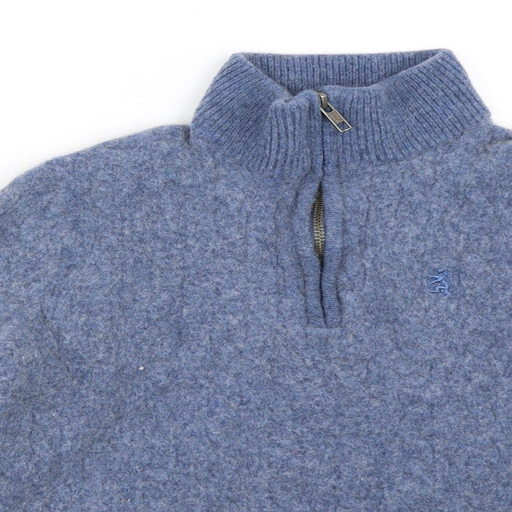 Pringle of Scotland Boys Blue   Henley Jumper Size M