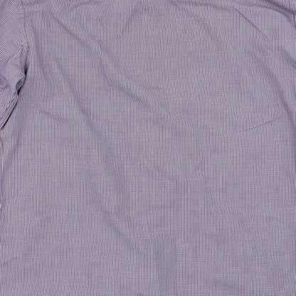 Topman Mens Blue Check   Button-Up Size S