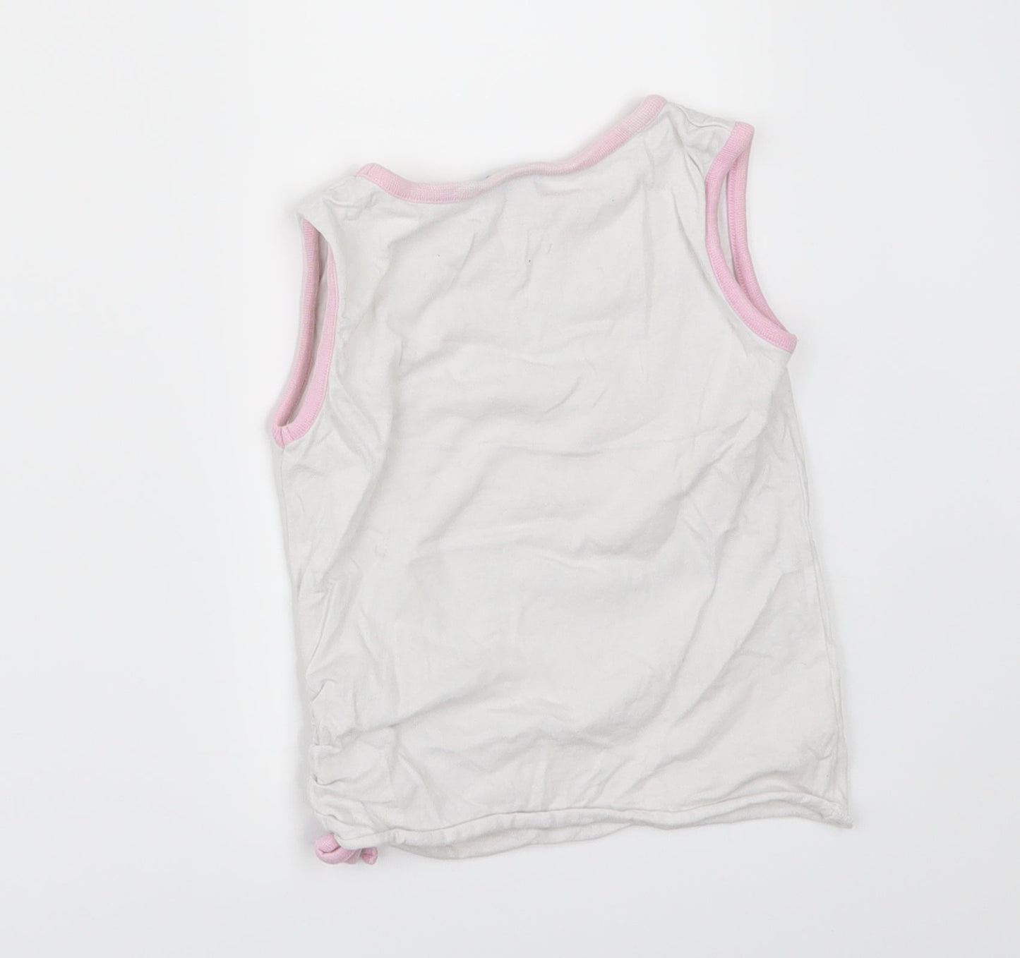 girl2girl Girls White Floral  Basic T-Shirt Size 5-6 Years