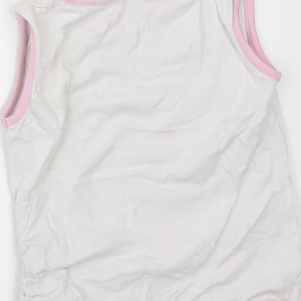 girl2girl Girls White Floral  Basic T-Shirt Size 5-6 Years