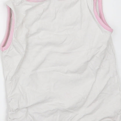 girl2girl Girls White Floral  Basic T-Shirt Size 5-6 Years