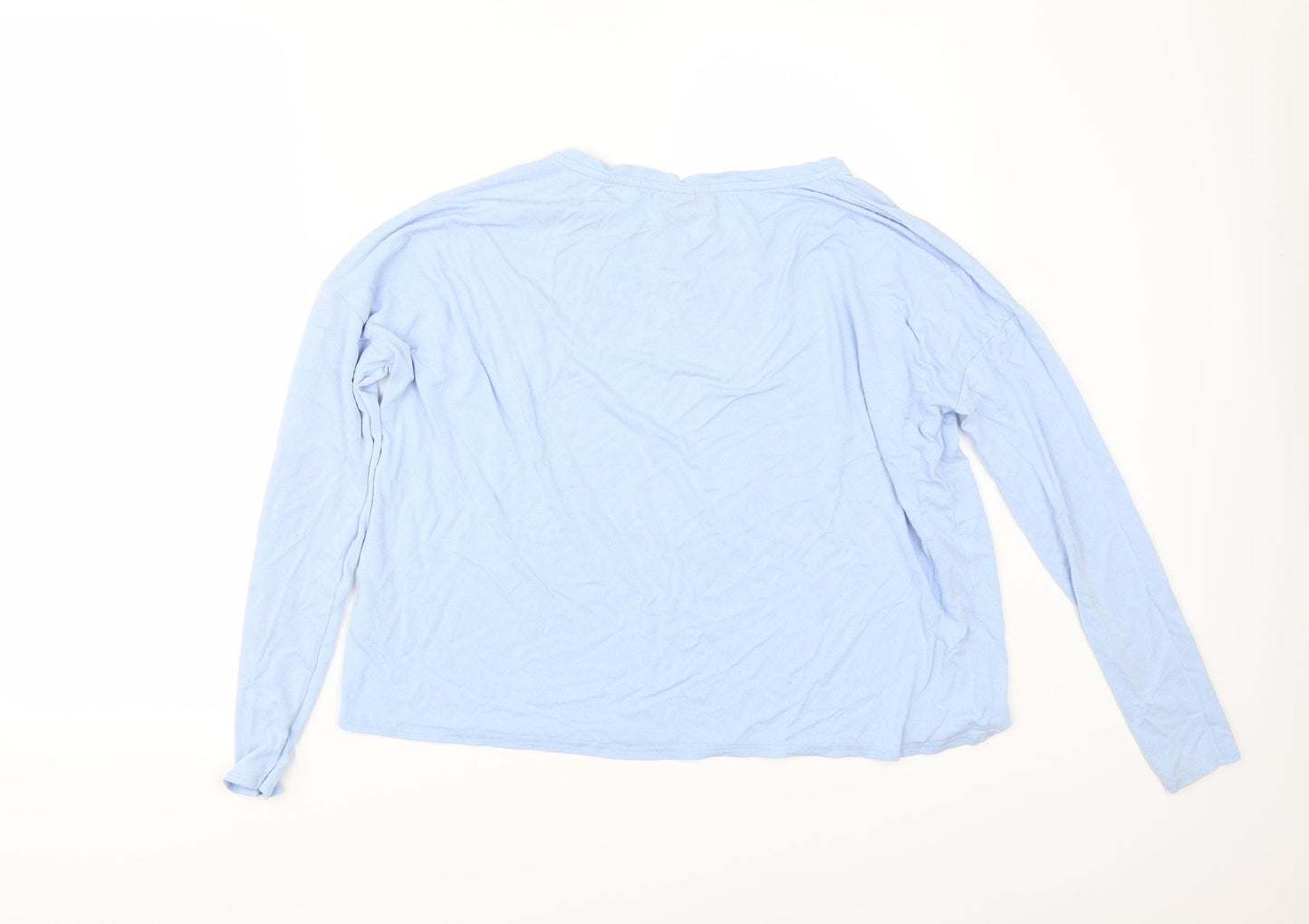Womens UK Size 10 Topshop Blue Basic T-Shirt
