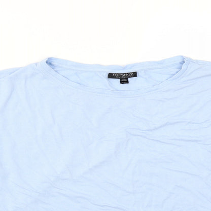 Womens UK Size 10 Topshop Blue Basic T-Shirt