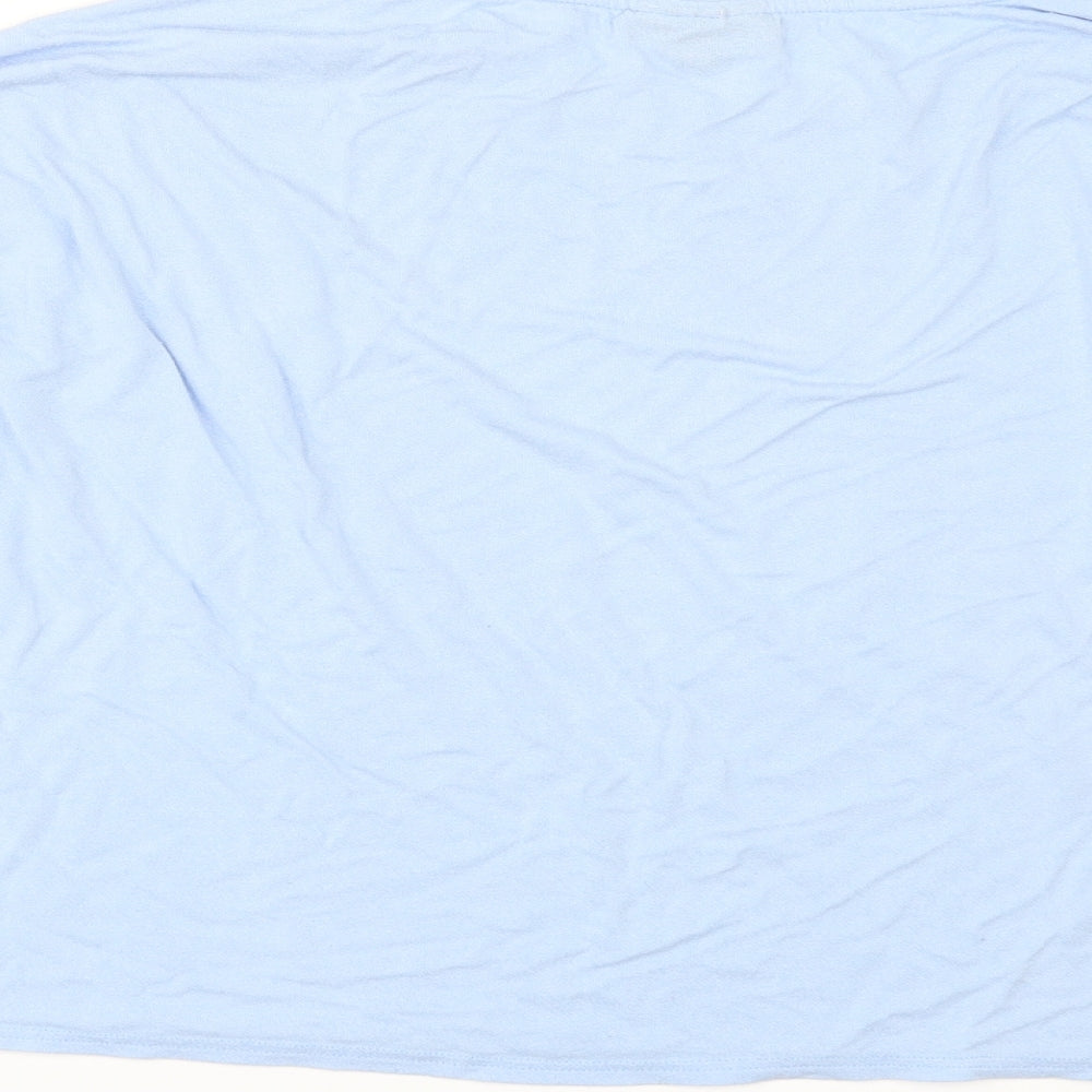 Womens UK Size 10 Topshop Blue Basic T-Shirt