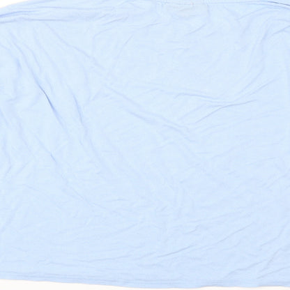 Womens UK Size 10 Topshop Blue Basic T-Shirt