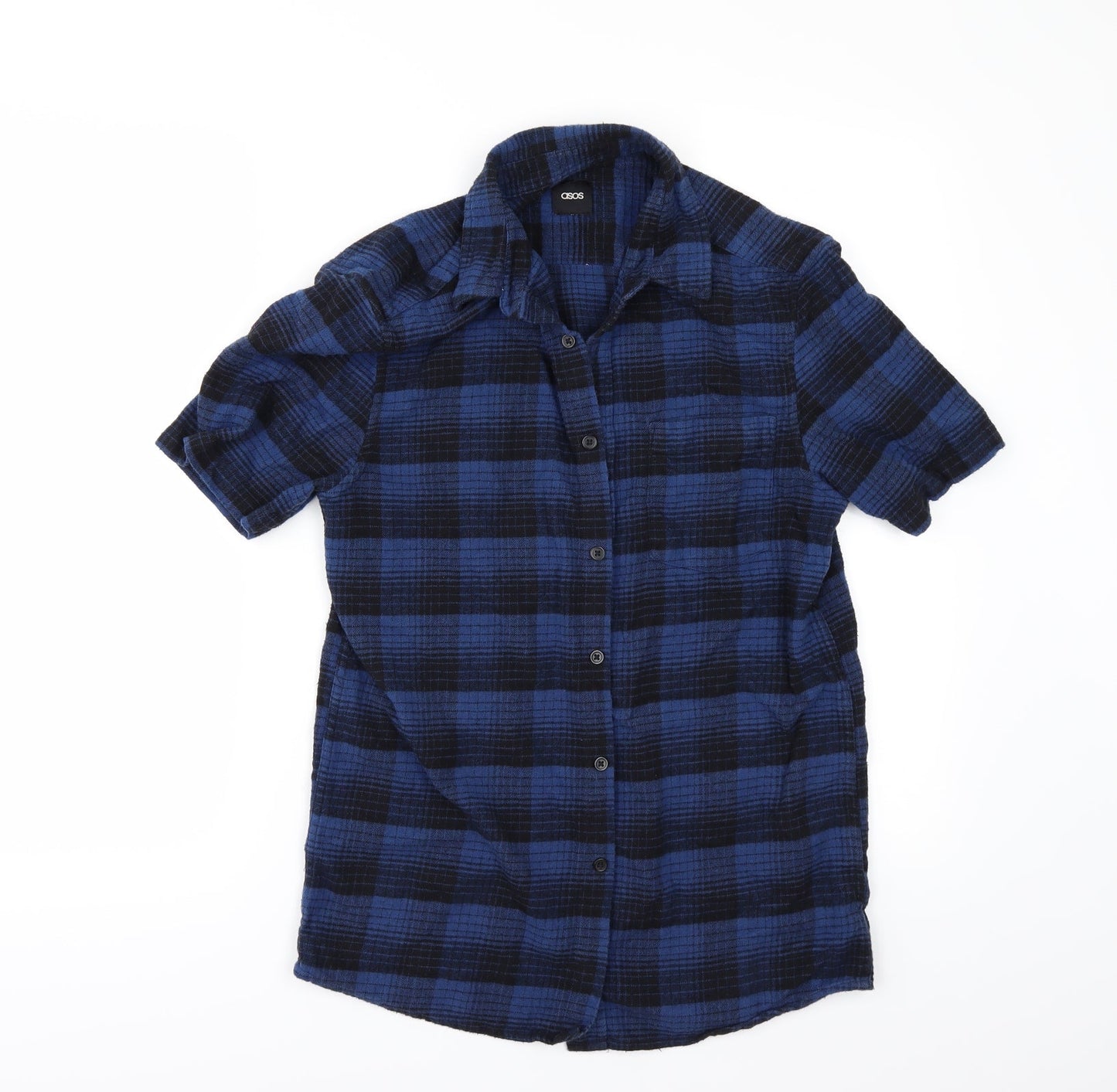 ASOS Mens Blue Check   Button-Up Size S