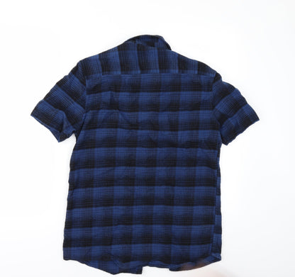 ASOS Mens Blue Check   Button-Up Size S